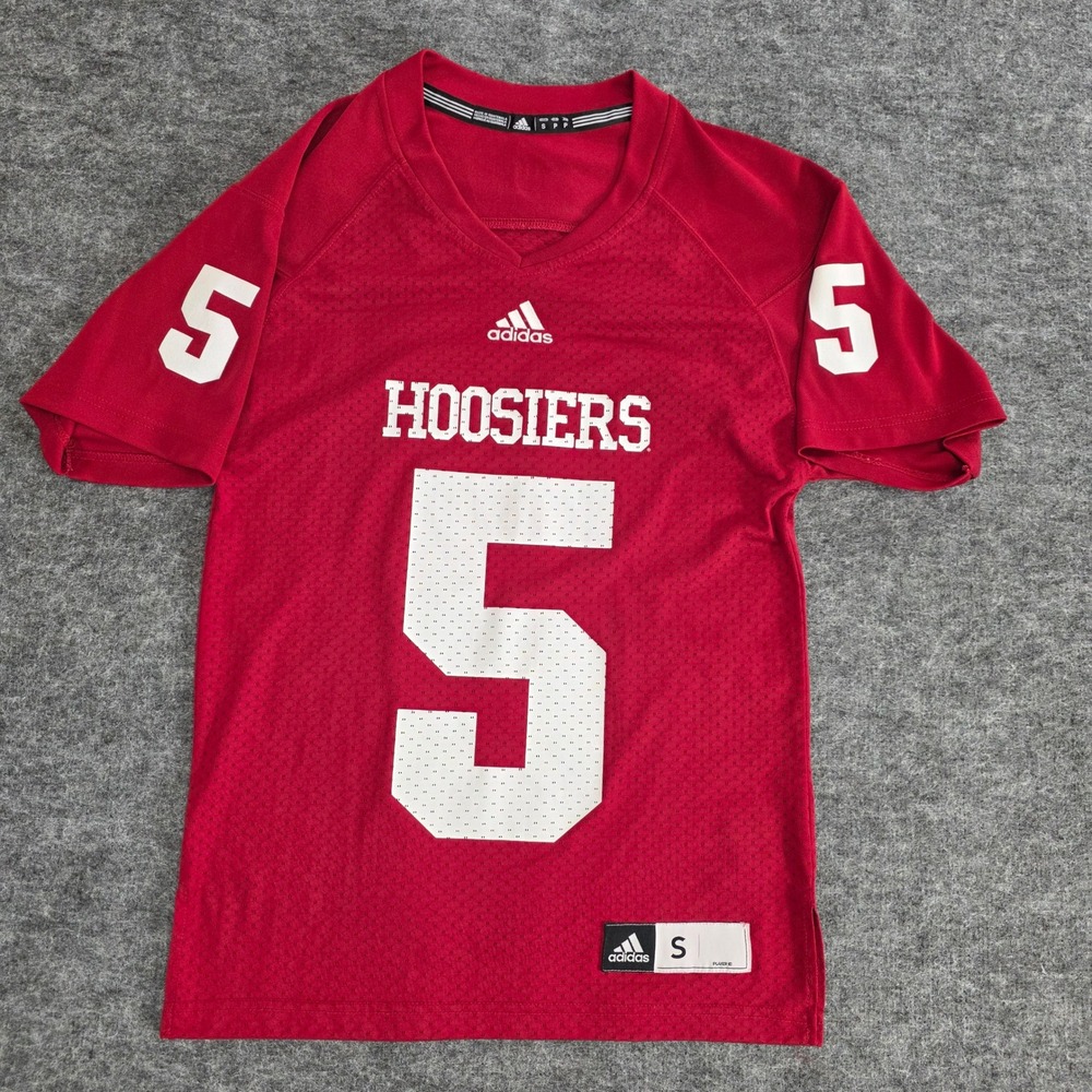 Adidas Indiana Hoosiers NCAA Football Jersey #5 Mens Size Small Red‎ White